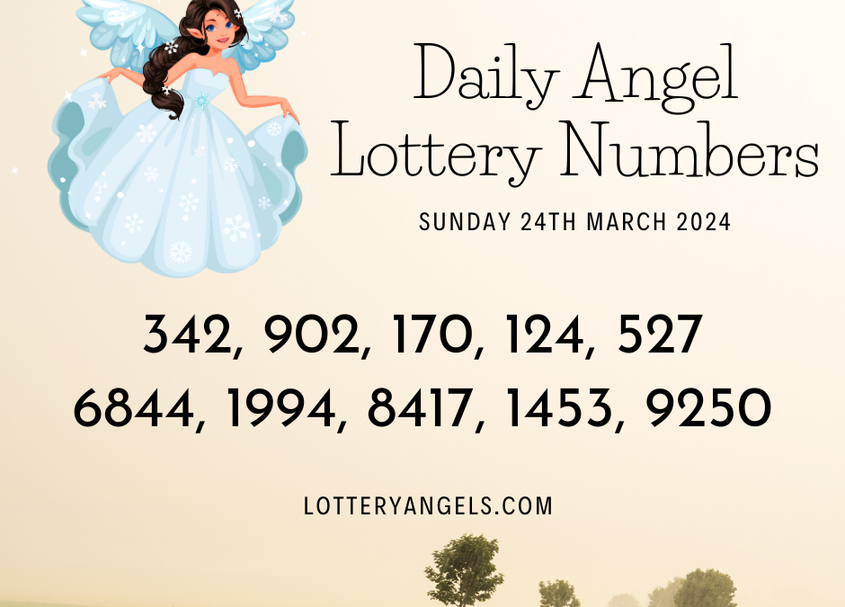 Daily Lucky Lottery Numbers for Sunday the 24th March 2024
