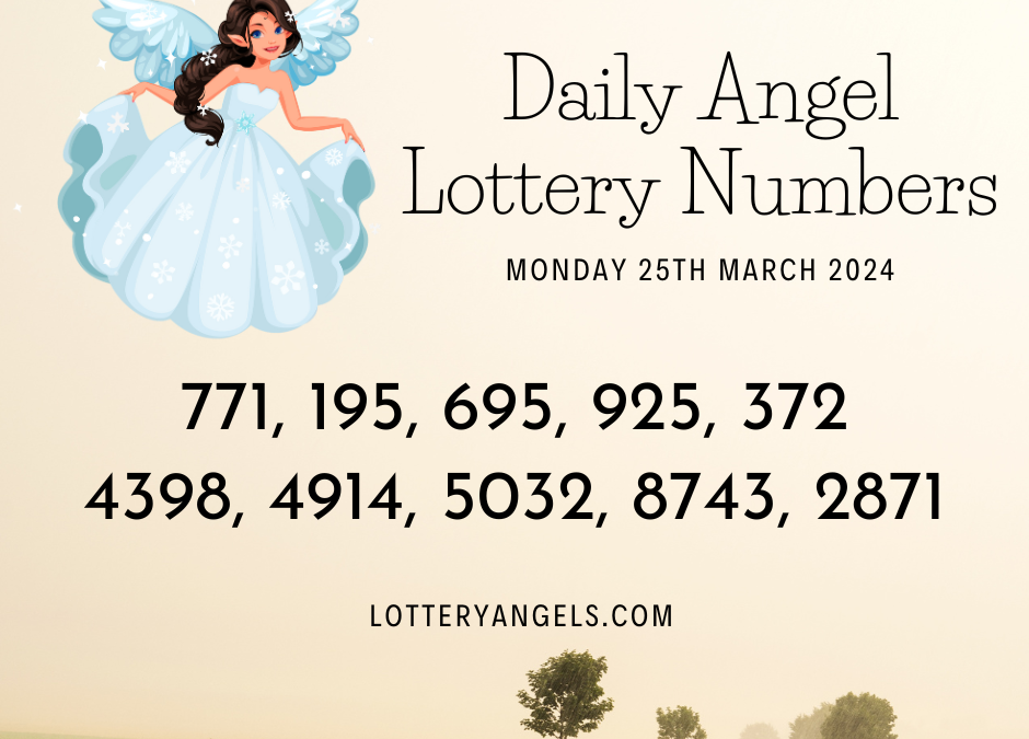 Daily Lucky Lottery Numbers for Monday the 25th March 2024