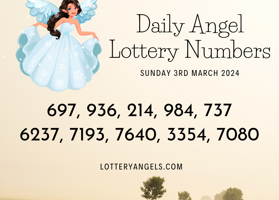 Daily Lucky Lottery Numbers for Sunday the 3rd March 2024